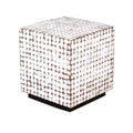 Covington Coconut Shell Inlay Accent Table White - East At Main