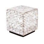 Covington Coconut Shell Inlay Accent Table White - East At Main