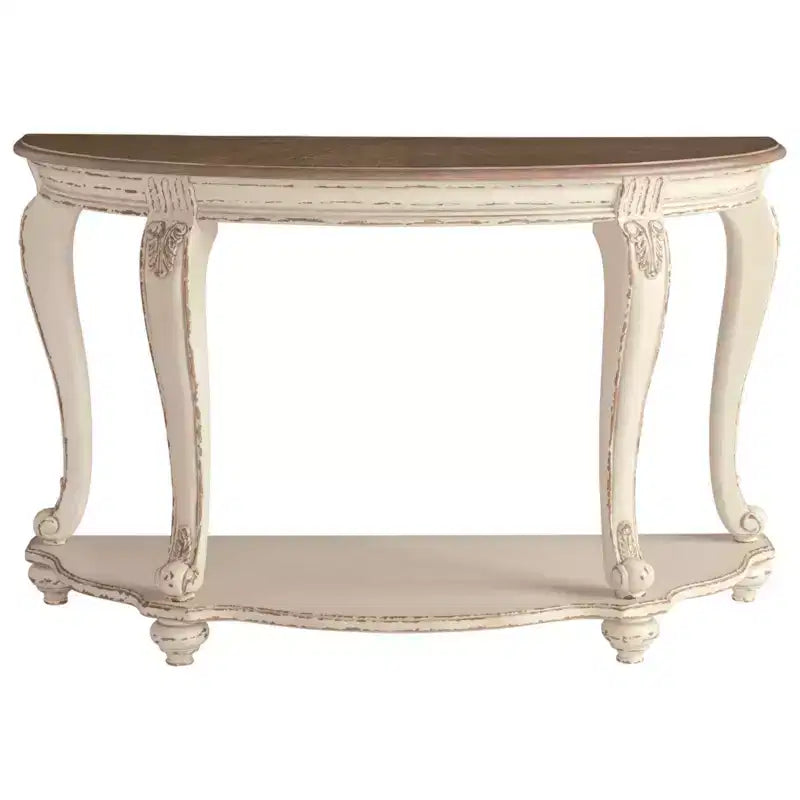 Realyn Tavolo Consolle Bianco/Marrone - Signature Design by Ashley