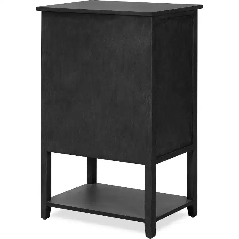 Elmhurst Mobiletto Grigio Scuro - Finch: Stile Tradizionale, Ferramenta in Bronzo, Struttura in Legno, 2 Ante, 2 Cassetti