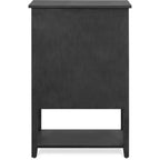 Elmhurst Mobiletto Grigio Scuro - Finch: Stile Tradizionale, Ferramenta in Bronzo, Struttura in Legno, 2 Ante, 2 Cassetti