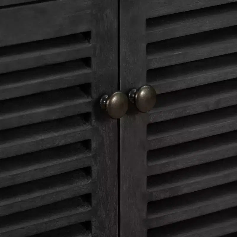Elmhurst Mobiletto Grigio Scuro - Finch: Stile Tradizionale, Ferramenta in Bronzo, Struttura in Legno, 2 Ante, 2 Cassetti