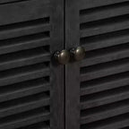 Elmhurst Mobiletto Grigio Scuro - Finch: Stile Tradizionale, Ferramenta in Bronzo, Struttura in Legno, 2 Ante, 2 Cassetti