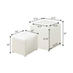 Pouf singolo Park Avenue Designs4Comfort con sgabello e vassoio reversibile - Breighton Home