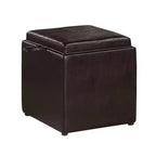 Pouf singolo Park Avenue Designs4Comfort con sgabello e vassoio reversibile - Breighton Home