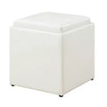 Pouf singolo Park Avenue Designs4Comfort con sgabello e vassoio reversibile - Breighton Home