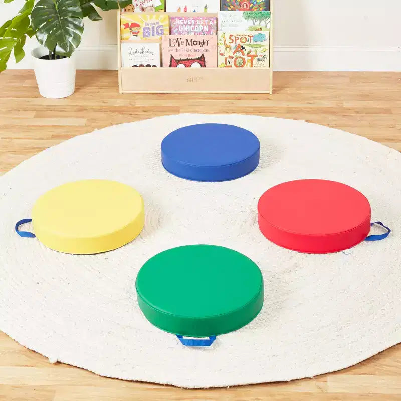 SoftZone Cuscino da Pavimento Rotondo Carry Me 4 Pezzi - Assortiti