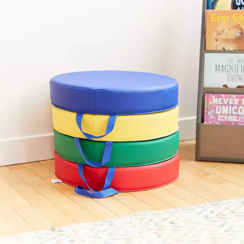 SoftZone Cuscino da Pavimento Rotondo Carry Me 4 Pezzi - Assortiti