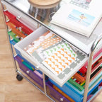 ECR4Kids Carrello Portaoggetti Salvaspazio con 12 Cassetti, Organizzatore Mobile
