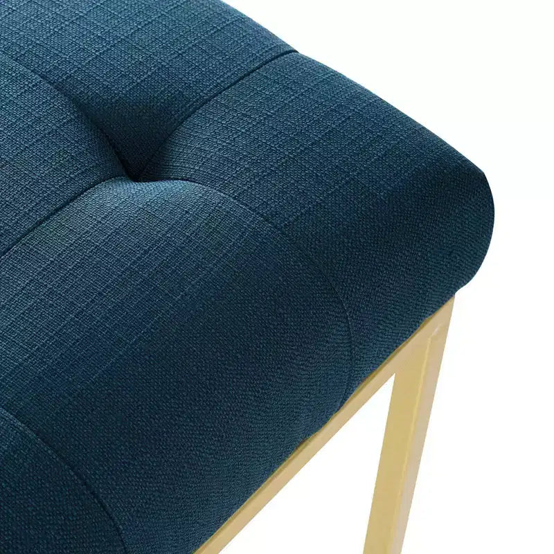 Sedia da pranzo di design in acciaio inossidabile dorato con rivestimento in tessuto Privy - Modway