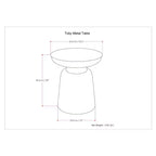 Layne Metal Accent Table - WyndenHall