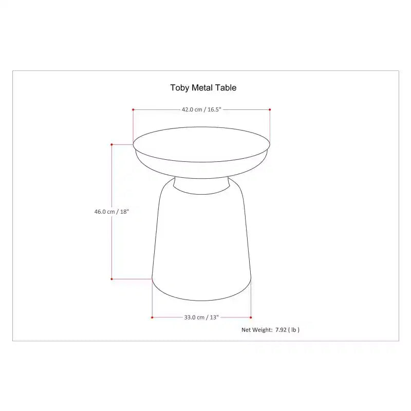 Layne Metal Accent Table - WyndenHall
