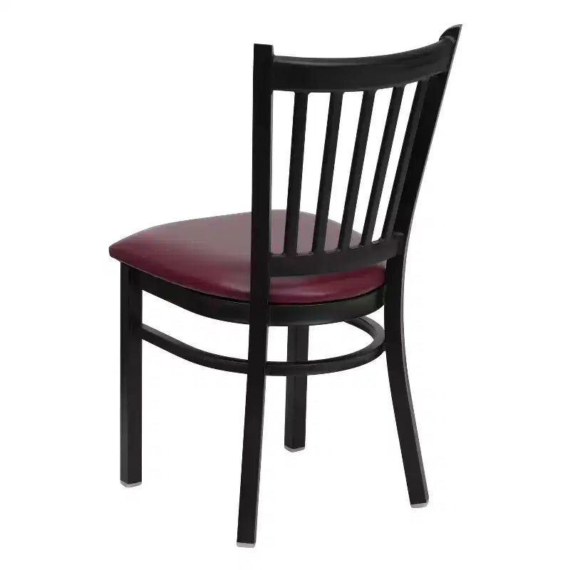 Flash Furniture Black Vertical Back Metal Restaurant Chair
