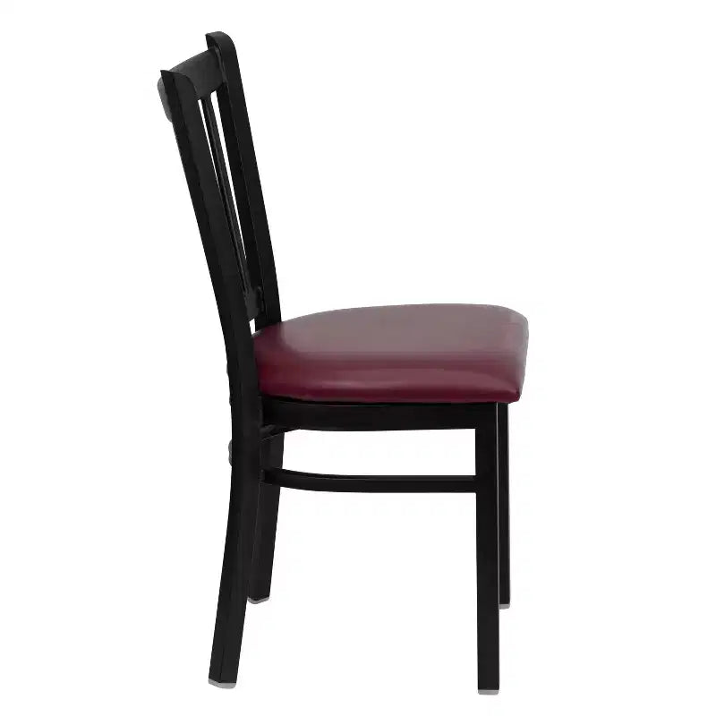 Flash Furniture Black Vertical Back Metal Restaurant Chair