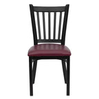 Flash Furniture Black Vertical Back Metal Restaurant Chair