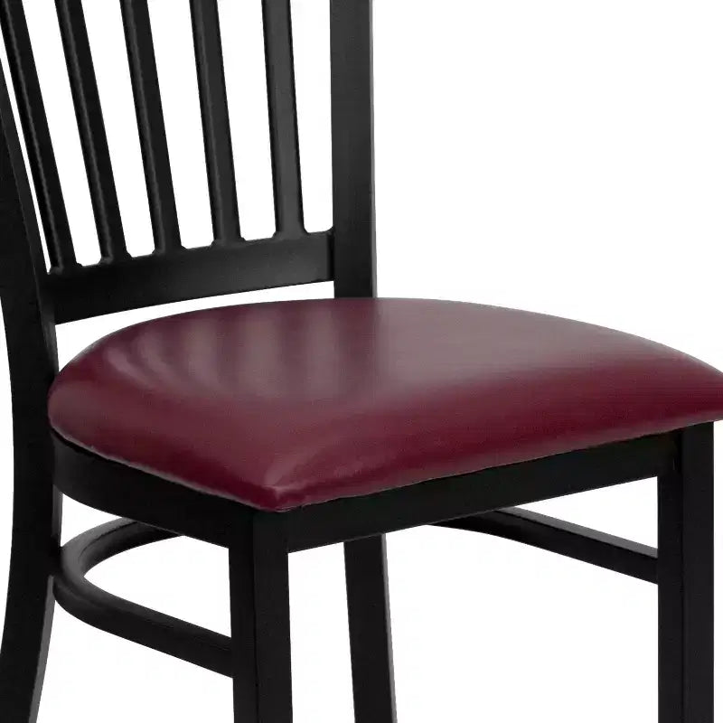 Flash Furniture Black Vertical Back Metal Restaurant Chair