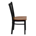 Flash Furniture Black Vertical Back Metal Restaurant Chair