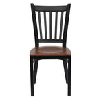 Flash Furniture Black Vertical Back Metal Restaurant Chair