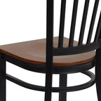Flash Furniture Black Vertical Back Metal Restaurant Chair