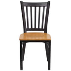 Flash Furniture Black Vertical Back Metal Restaurant Chair