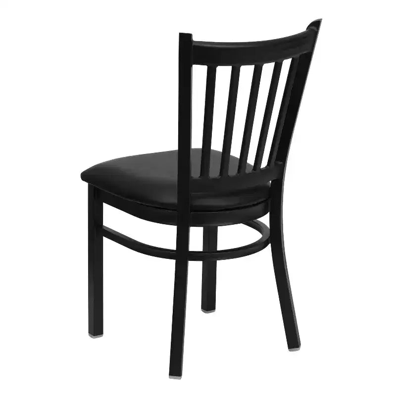 Flash Furniture Black Vertical Back Metal Restaurant Chair