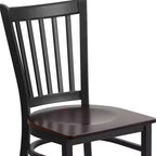 Flash Furniture Black Vertical Back Metal Restaurant Chair