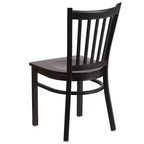 Flash Furniture Black Vertical Back Metal Restaurant Chair