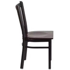 Flash Furniture Black Vertical Back Metal Restaurant Chair