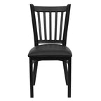 Flash Furniture Black Vertical Back Metal Restaurant Chair