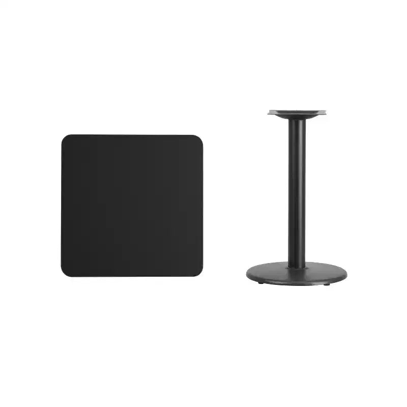 Flash Furniture Piano Tavolo Quadrato Laminato 24'' con Base Rotonda Altezza Tavolo 18''