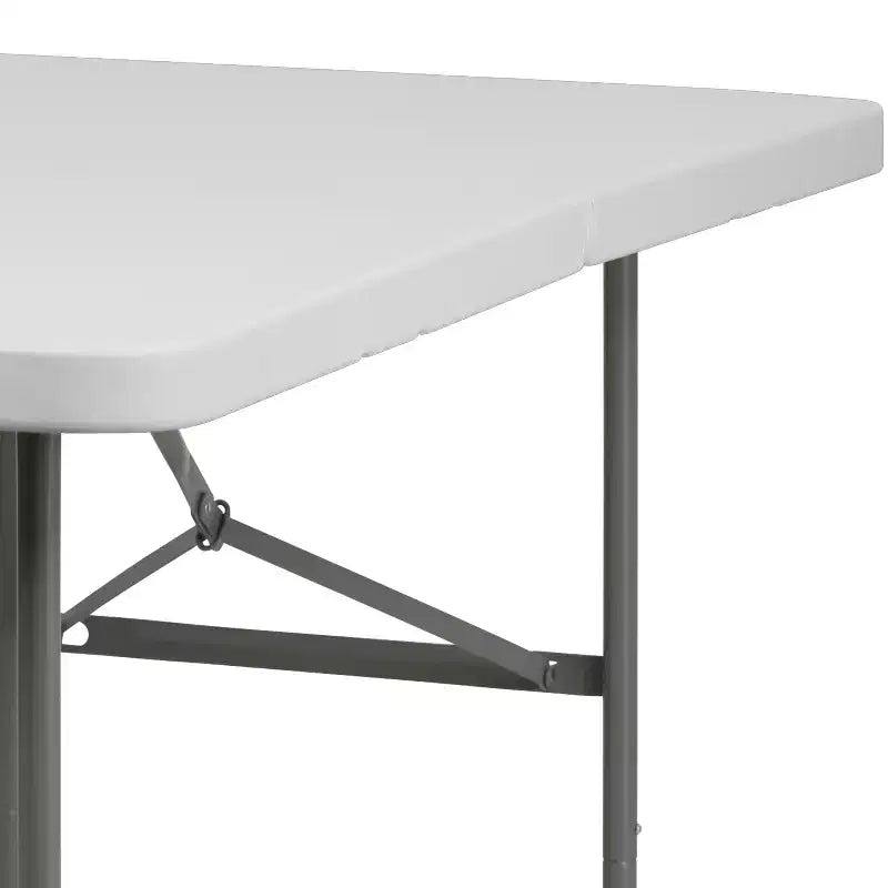 Tavolo pieghevole in plastica Flash Furniture bianco effetto granito, bi-fold, 1,5 m