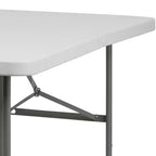 Tavolo pieghevole in plastica Flash Furniture bianco effetto granito, bi-fold, 1,5 m