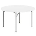 Flash Furniture 4-Foot Round Granite White Plastic Folding Table