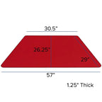 Flash Furniture Tavolo attività in laminato termico trapezoidale 29''L x 57''W - Altezza gambe regolabile standard