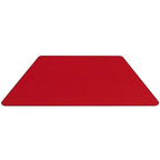 Flash Furniture Tavolo attività in laminato termico trapezoidale 29''L x 57''W - Altezza gambe regolabile standard