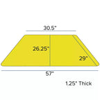 Flash Furniture Tavolo attività in laminato termico trapezoidale 29''L x 57''W - Altezza gambe regolabile standard