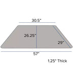 Flash Furniture Tavolo attività in laminato termico trapezoidale 29''L x 57''W - Altezza gambe regolabile standard