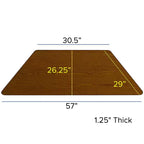 Flash Furniture Tavolo attività in laminato termico trapezoidale 29''L x 57''W - Altezza gambe regolabile standard