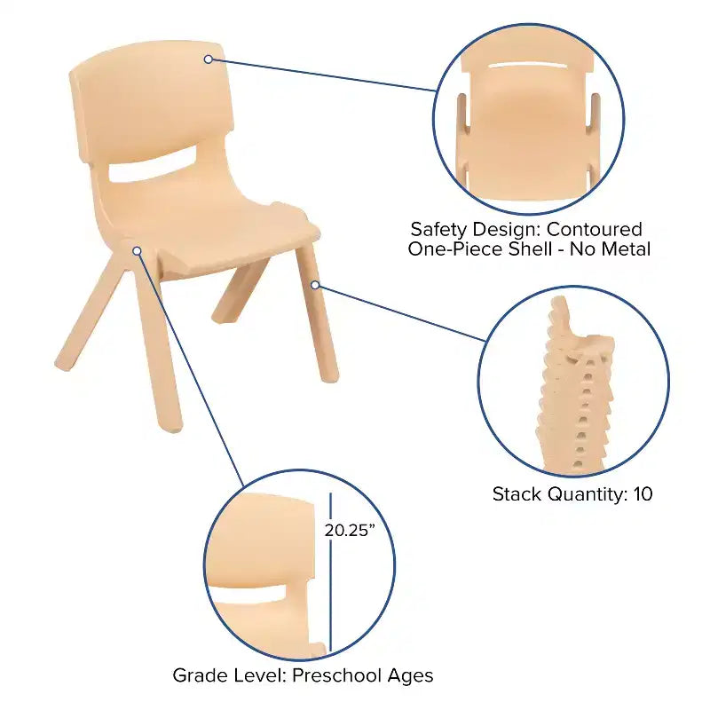 Flash Furniture 45 Round Plastic Height Adjustable Activity Table Set with 2 Chairs