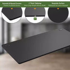 Costway Piano Universale per Scrivanie Standard e Regolabili in Altezza Nero