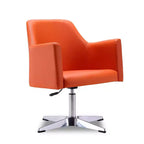 Pelo Faux Leather Adjustable Height Swivel Accent Chair - Manhattan Comfort