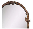 Specchio da Parete Accentato con Parte Superiore Ad Arco Uttermost, Cornice in Metallo Rustico Anticato Oro Grigio, Larghezza 26, per Bagno Camera da Letto Soggiorno Casa