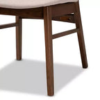 Set di 2 sedie da pranzo Alston in tessuto imbottito e legno - Baxton Studio