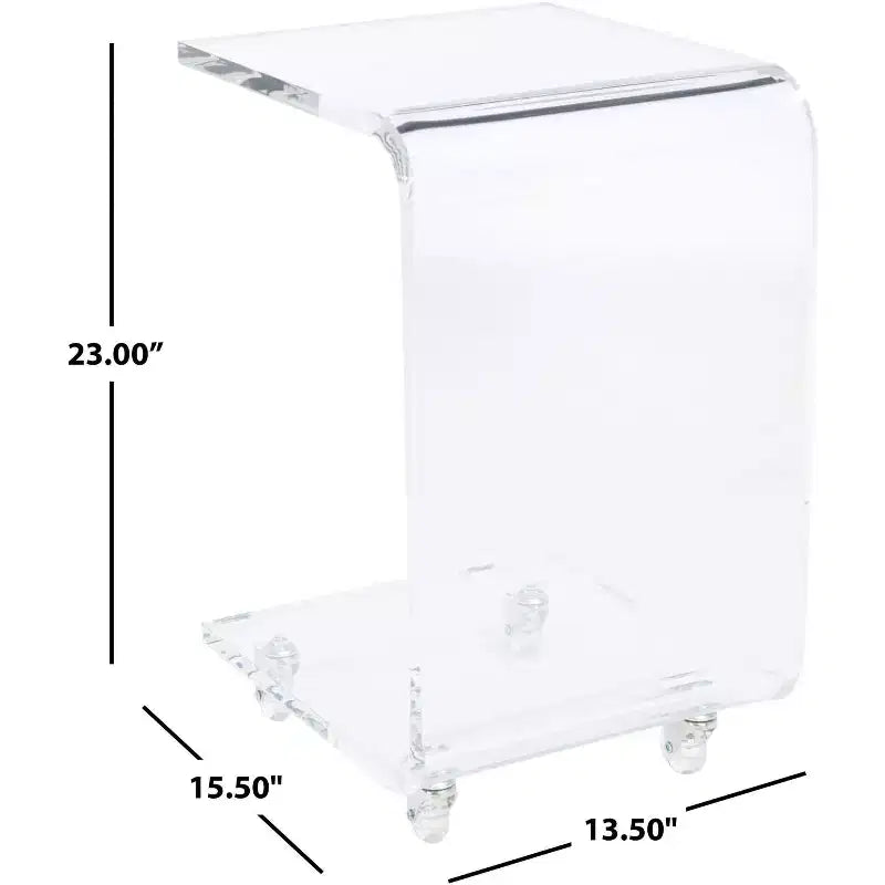 Carrello da bar Rollins in acrilico - BCT8006A - Trasparente - Safavieh