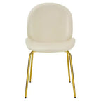 Costway Set di 2 Sedie da Pranzo in Velluto con Gambe in Metallo Dorato Rosa/Beige/Verde/Grigio