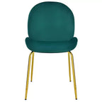 Costway Set di 2 Sedie da Pranzo in Velluto con Gambe in Metallo Dorato Rosa/Beige/Verde/Grigio