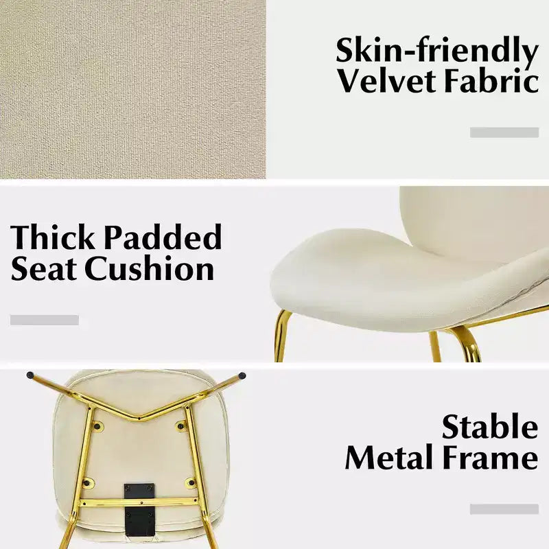 Costway Set di 2 Sedie da Pranzo in Velluto con Gambe in Metallo Dorato Rosa/Beige/Verde/Grigio