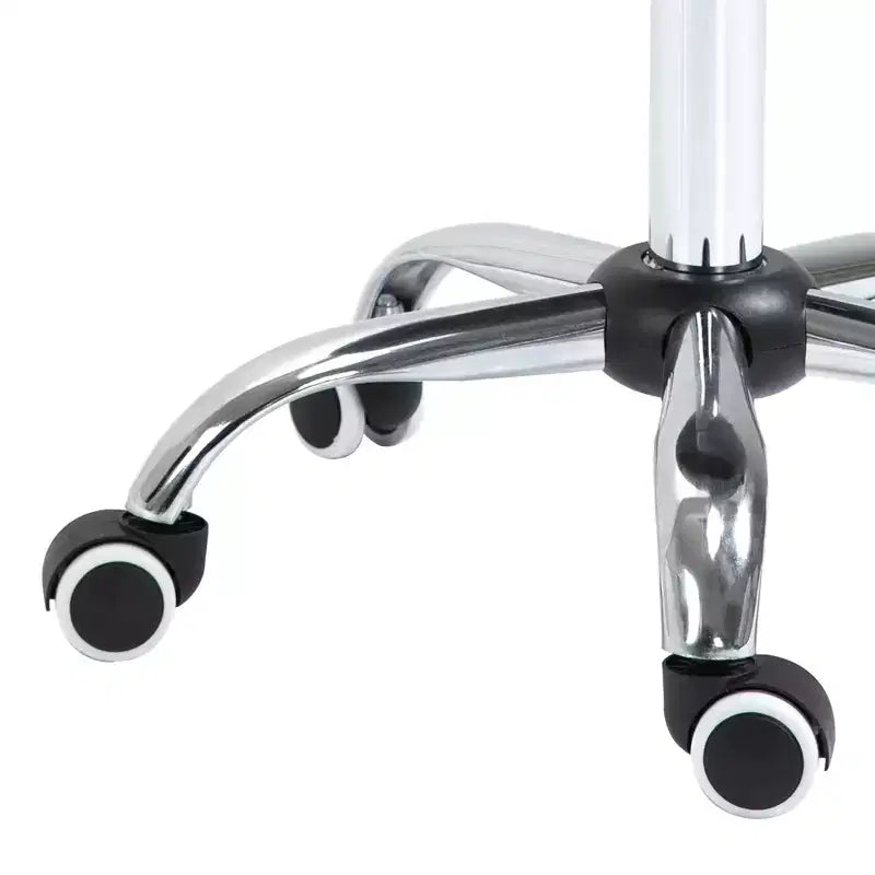 Sgabello a rotelle ergonomico HOMCOM con seduta a sella, in similpelle, idraulico, regolabile in altezza e girevole per salone, studio medico, centro estetico