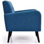 Costway Set di 2 Poltrone Accent, Sedia Divano Singolo per Casa Ufficio con Gambe in Legno