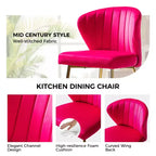 Emma Side Chair with Metal Legs for Living Room and Bedroom Velvet Accent Chair| KARAT HOME
